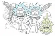tactical pickle rick n morty tattoo design idea