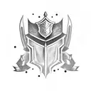 Knight in shining armor tattoo design idea