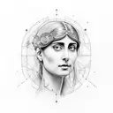 creat a tattoo of the following names in history and some words they said - [ ] Hypatia of Alexander  - [ ] Mary Wollsto tattoo design idea