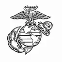 us marine corps emblem tattoo design idea
