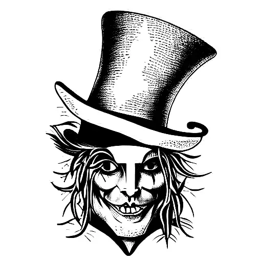the mad hatter tattoo design idea