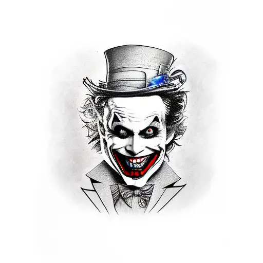 the mad hatter and the joker  tattoo design idea