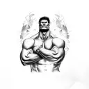 hulk tattoo muscular tattoo design idea