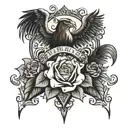 psalm 23:4 tattoo design idea