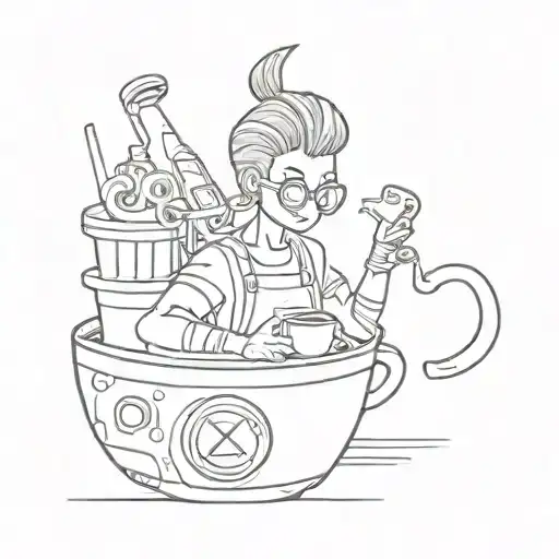 barista that love xbox tattoo design idea