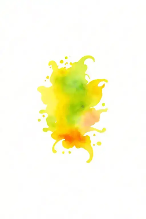 pascal chameleon watercolor background tattoo design idea