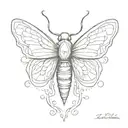 sleep token moth tattoo design idea