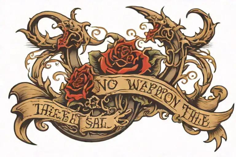 no weapon formed against thee shall prosper tattoo design idea