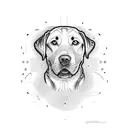 labrador tattoo design idea