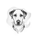 labrador tattoo design idea
