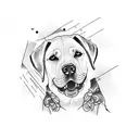 labrador tattoo design idea