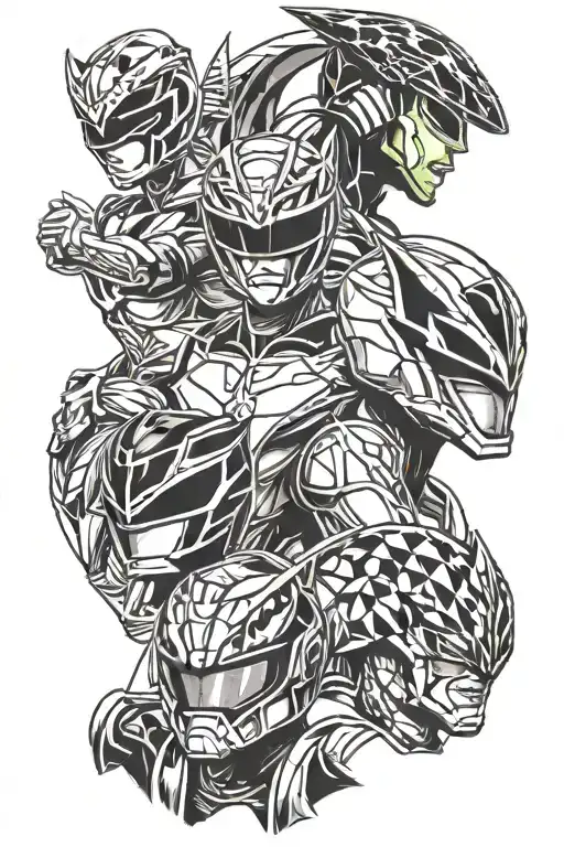 power rangers tattoo design idea