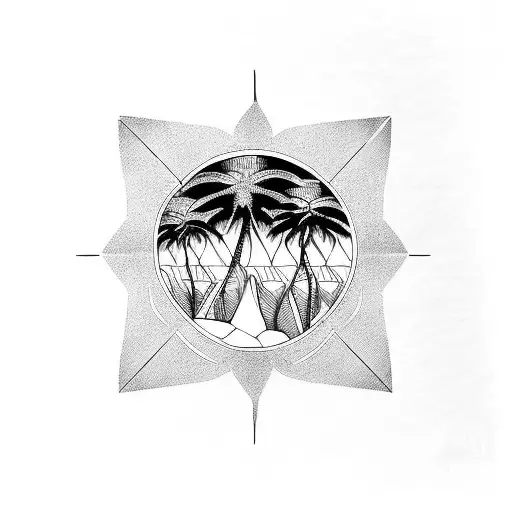Palm Tree tattoo design idea