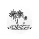 Palm Tree tattoo design idea