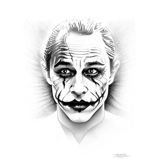 theatre faces but faces are heath ledger's joker face tattoo design idea