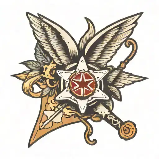 nursing symbol incorporated tattoo design idea