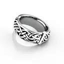 3d mens ring band with celtic knots to go on finger tattoo design idea