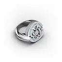 3d mens ring band with celtic knots to go on finger tattoo design idea