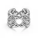 wedding ring with celtic knits tattoo design idea