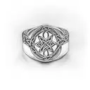wedding ring with celtic knits tattoo design idea
