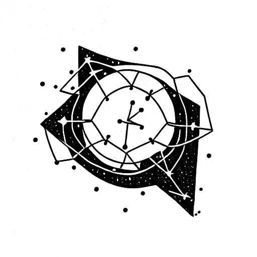 leo constellation tattoo design idea