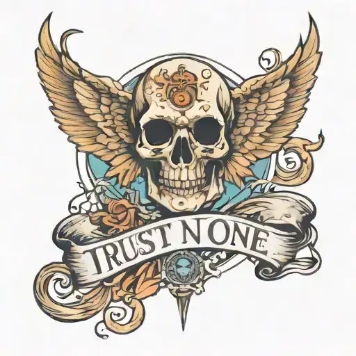 Trust No One tattoo design idea