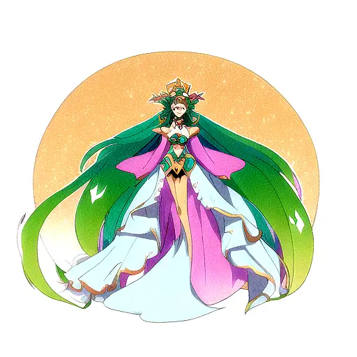 Qiyana crowned as the Empress of the Elements tattoo design idea