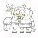 SpongeBob Squarepants dressed in various tattoo design idea