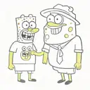 SpongeBob Squarepants dressed in various tattoo design idea