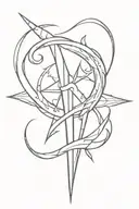 trident with "Matthew 28:18 "fisher of men" wrapped around it" tattoo design idea