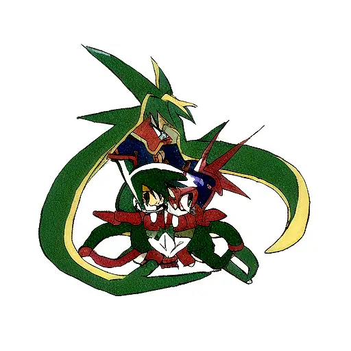 rayquaza and Azulongmon surrounding slifer the sky dragon tattoo design idea