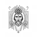 Orthodox saint tattoo design idea