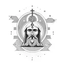 Orthodox saint tattoo design idea