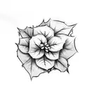 straight line of Ivy leafs flower tattoo design idea