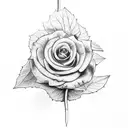 straight line of Ivy leafs flower tattoo design idea