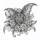 Sleep token band logo and gothic inspired tattoo design tattoo design idea