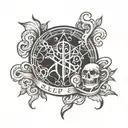 Sleep token band logo and gothic inspired tattoo design tattoo design idea
