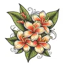 frangipani flower tattoo design idea