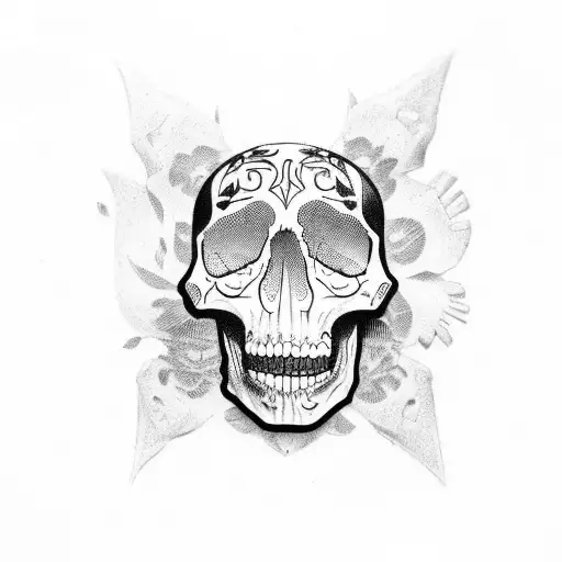 adas con calaveras tattoo design idea
