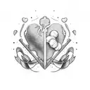Ace of clovers Baseball seams tattoo design idea