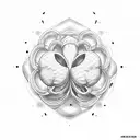 Ace of clovers Baseball seams cut open tattoo design idea