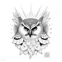 goodness Athena with her owl tattoo design idea