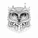 goodness Athena with her owl tattoo design idea