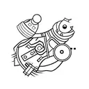 moto and rocket tattoo design idea