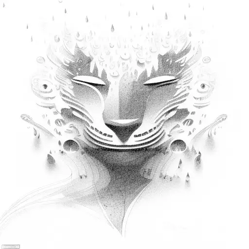 Dancing in the rain tattoo design idea