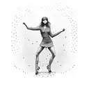 Dancing in the rain tattoo design idea