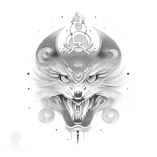 symbol japanese kanki of "lucky" tattoo design idea