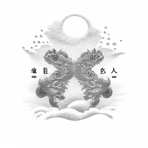  japanese kanji of "lucky" tattoo design idea