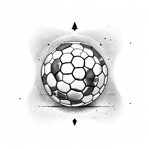 soccer ball with a king crown tattoo design idea