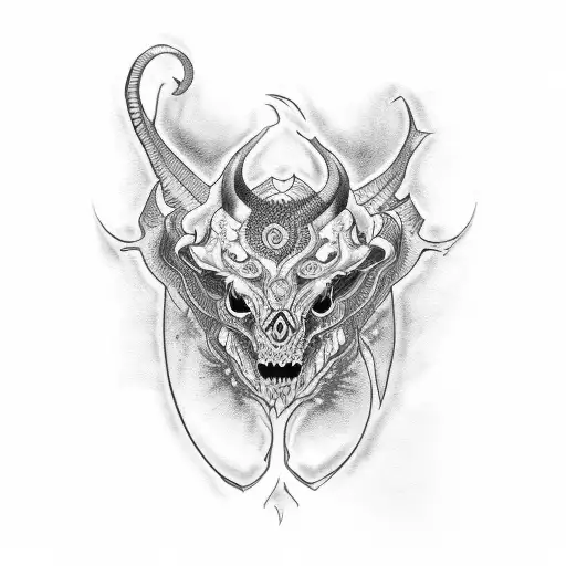 dark blue fading to black and light blue tattoo design idea